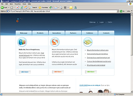 HTML HOMEPAGE SCREENSHOT