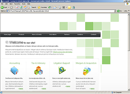 HTML HOMEPAGE SCREENSHOT