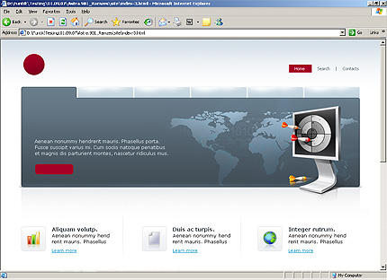 HTML HOMEPAGE SCREENSHOT