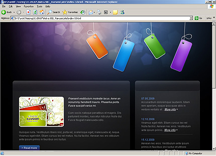 HTML HOMEPAGE SCREENSHOT