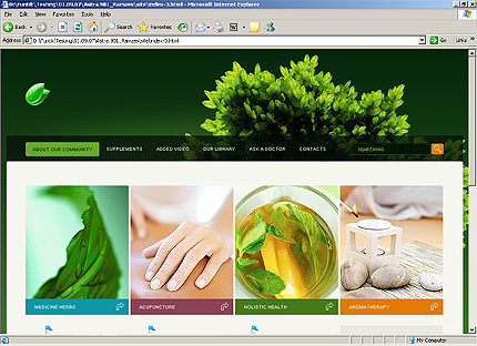 HTML HOMEPAGE SCREENSHOT