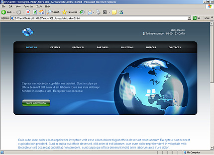 HTML HOMEPAGE SCREENSHOT