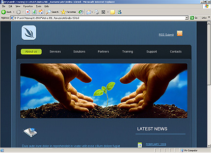 HTML HOMEPAGE SCREENSHOT