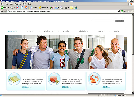 HTML HOMEPAGE SCREENSHOT