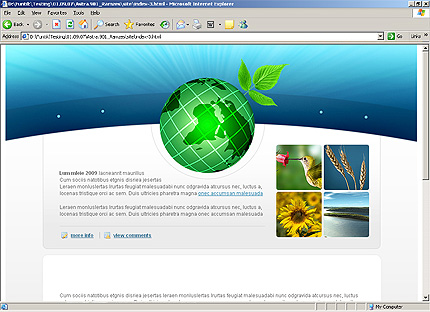 HTML HOMEPAGE SCREENSHOT