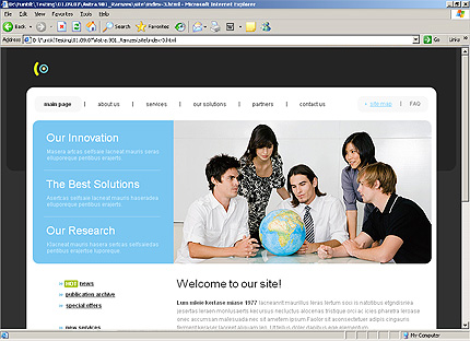 HTML HOMEPAGE SCREENSHOT