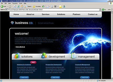 HTML HOMEPAGE SCREENSHOT