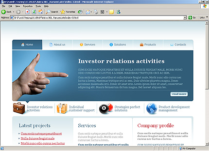 HTML HOMEPAGE SCREENSHOT