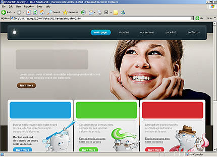 HTML HOMEPAGE SCREENSHOT