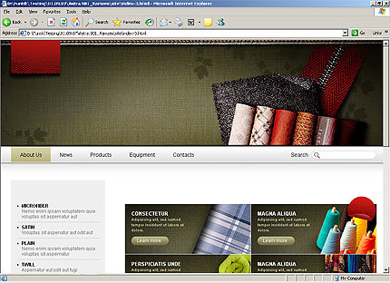 HTML HOMEPAGE SCREENSHOT