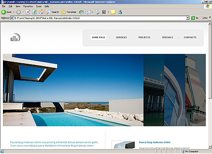 HTML HOMEPAGE SCREENSHOT