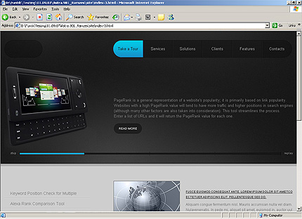 HTML HOMEPAGE SCREENSHOT