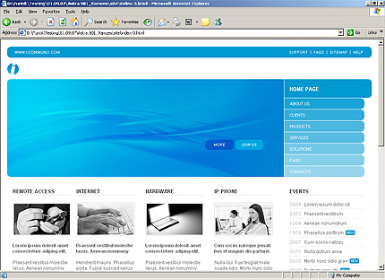 HTML HOMEPAGE SCREENSHOT