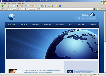 HTML HOMEPAGE SCREENSHOT