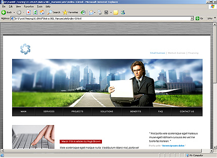 HTML HOMEPAGE SCREENSHOT