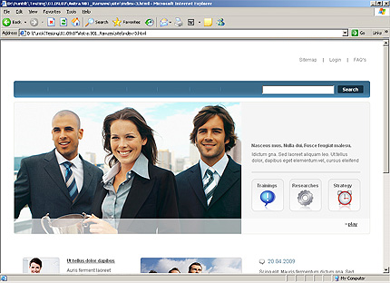 HTML HOMEPAGE SCREENSHOT