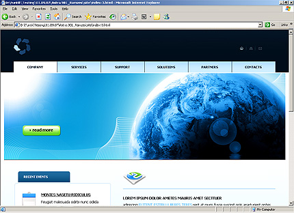 HTML HOMEPAGE SCREENSHOT