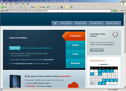 HTML HOMEPAGE SCREENSHOT