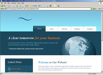 HTML HOMEPAGE SCREENSHOT