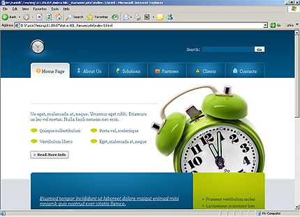 HTML HOMEPAGE SCREENSHOT