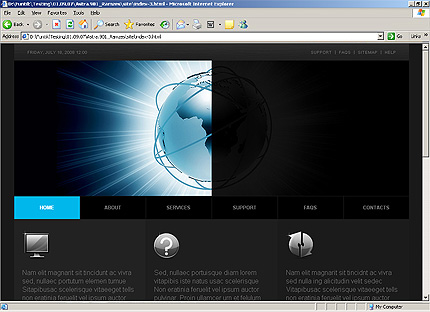 HTML HOMEPAGE SCREENSHOT