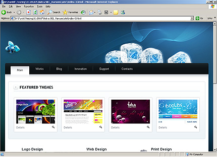 HTML HOMEPAGE SCREENSHOT