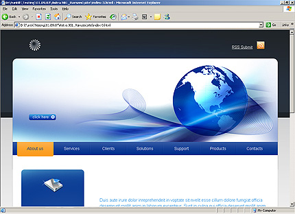 HTML HOMEPAGE SCREENSHOT