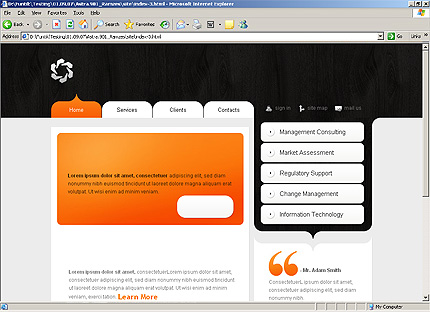 HTML HOMEPAGE SCREENSHOT