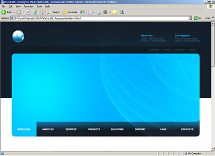 HTML HOMEPAGE SCREENSHOT