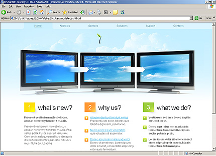 HTML HOMEPAGE SCREENSHOT