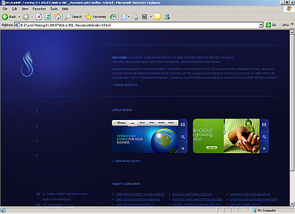 HTML HOMEPAGE SCREENSHOT