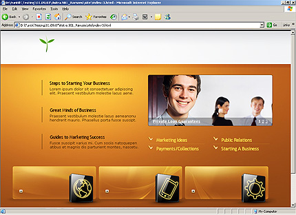 HTML HOMEPAGE SCREENSHOT