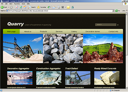 HTML HOMEPAGE SCREENSHOT