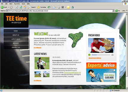 HTML HOMEPAGE SCREENSHOT