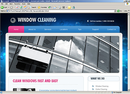 HTML HOMEPAGE SCREENSHOT