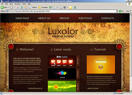 HTML HOMEPAGE SCREENSHOT