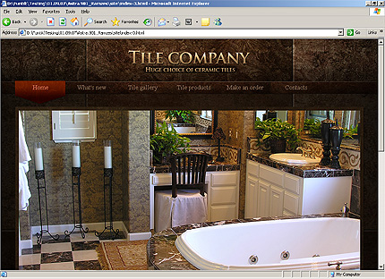 HTML HOMEPAGE SCREENSHOT