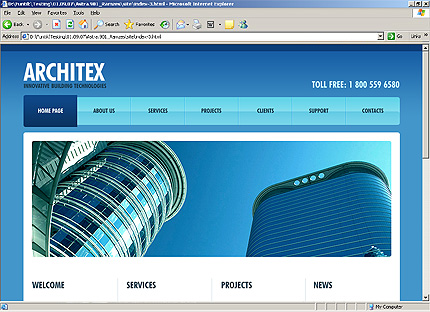 HTML HOMEPAGE SCREENSHOT