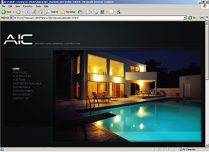 HTML HOMEPAGE SCREENSHOT