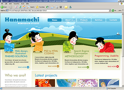 HTML HOMEPAGE SCREENSHOT