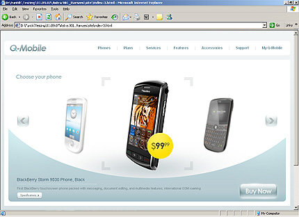 HTML HOMEPAGE SCREENSHOT