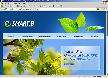 HTML HOMEPAGE SCREENSHOT