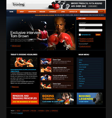 Joomla Main Page preview