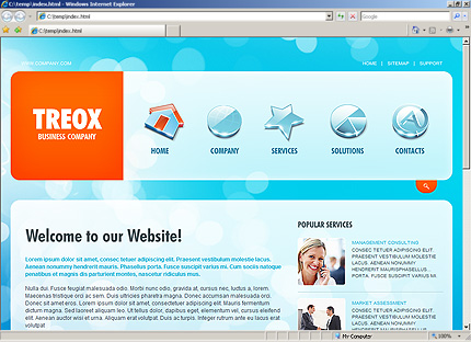 HTML HOMEPAGE SCREENSHOT