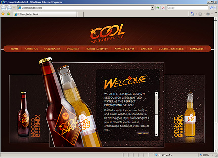 HTML HOMEPAGE SCREENSHOT