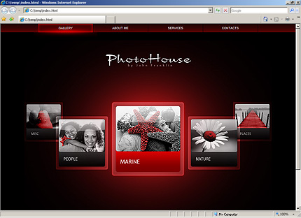 HTML HOMEPAGE SCREENSHOT