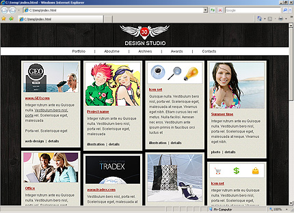 HTML HOMEPAGE SCREENSHOT