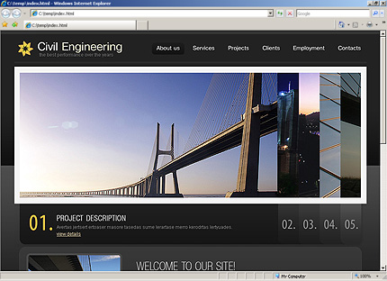 HTML HOMEPAGE SCREENSHOT