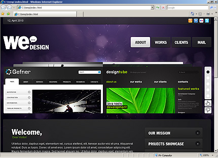 HTML HOMEPAGE SCREENSHOT