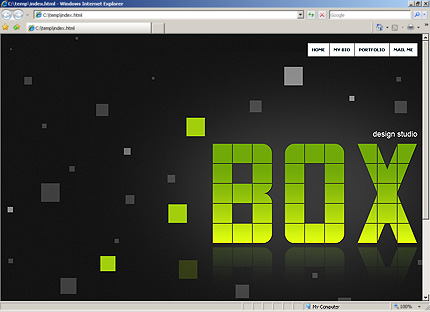 HTML HOMEPAGE SCREENSHOT